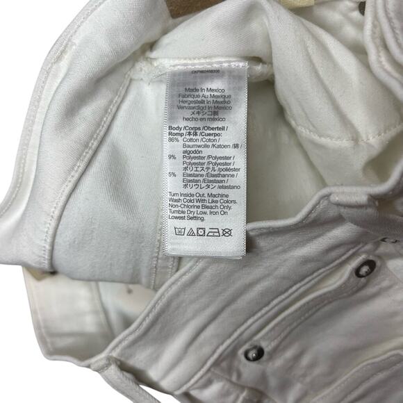 Madewell White Kick Flare Crop Jeans Size 24 Mid Rise Stretch Denim NWT - Picture 11 of 11